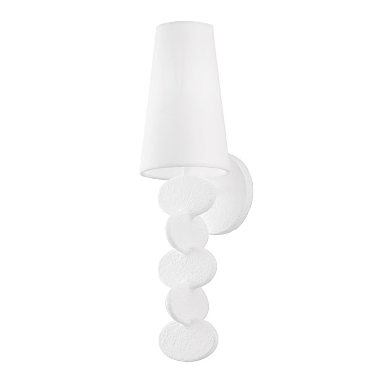 Applique murale 1 lumière Ellios, Blanc gesso