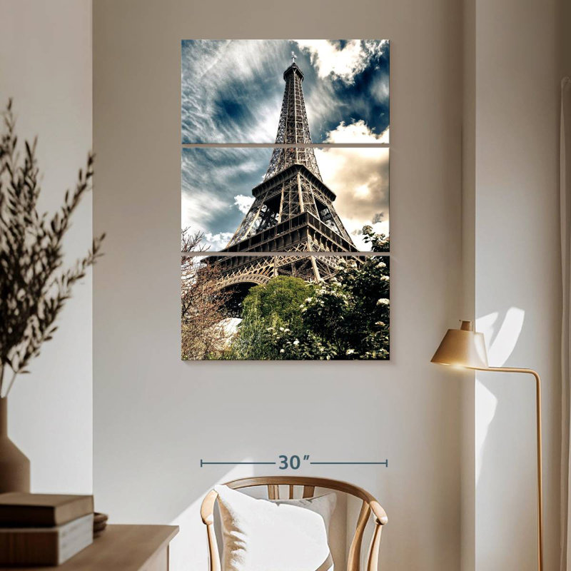 Nicci Eiffel Tower From Below, 65" H x 42" W