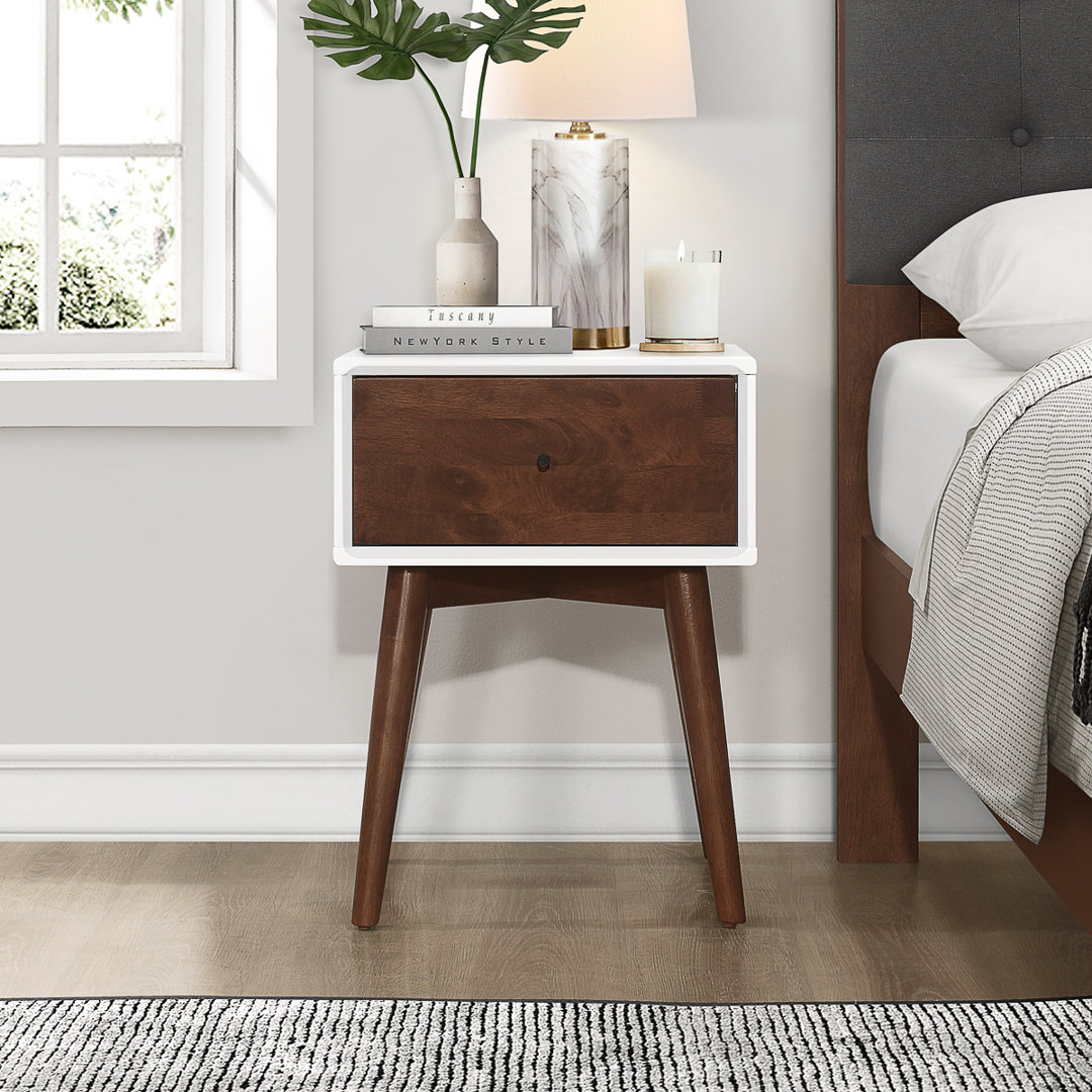 Ari 17.5'' W Solid Wood Nightstand Mercury Row®