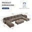 Canapé rembourré 163 po avec repose-pieds-87873244