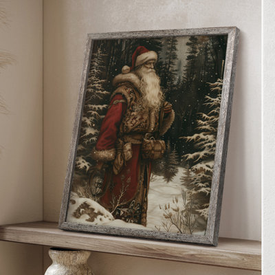 «Christmas Holiday Art DCxxxi», reproduction d'art encadrée - bois massif