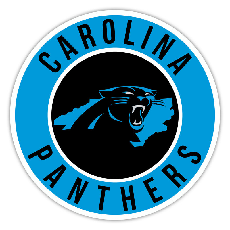 Carolina Panthers Bright Line - 16 po avec cercle