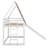 Wood House Bunk Bed With Roof, Ladder And Slide