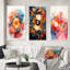 «Colorful Vinyle Grooves», 3 pièces sur toile-2101585102-2101585091