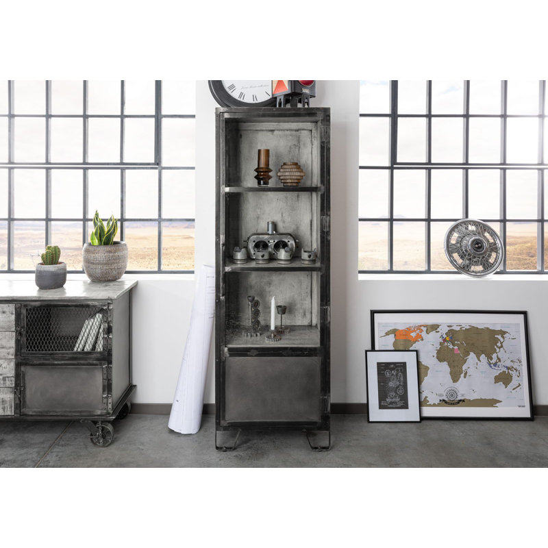 Heavy Industry Curio Cabinet, Grey