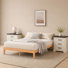 Bourque 3 Piece Bedroom Set, Wood Platform Bed & 2 Nightstands