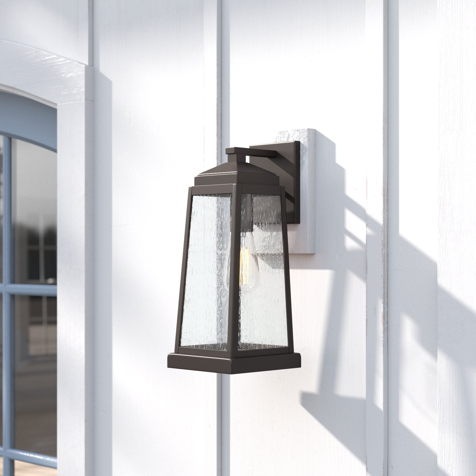 Single Light Outdoor Wall Light, 12.5" H x 5.25" W x 6.25" D