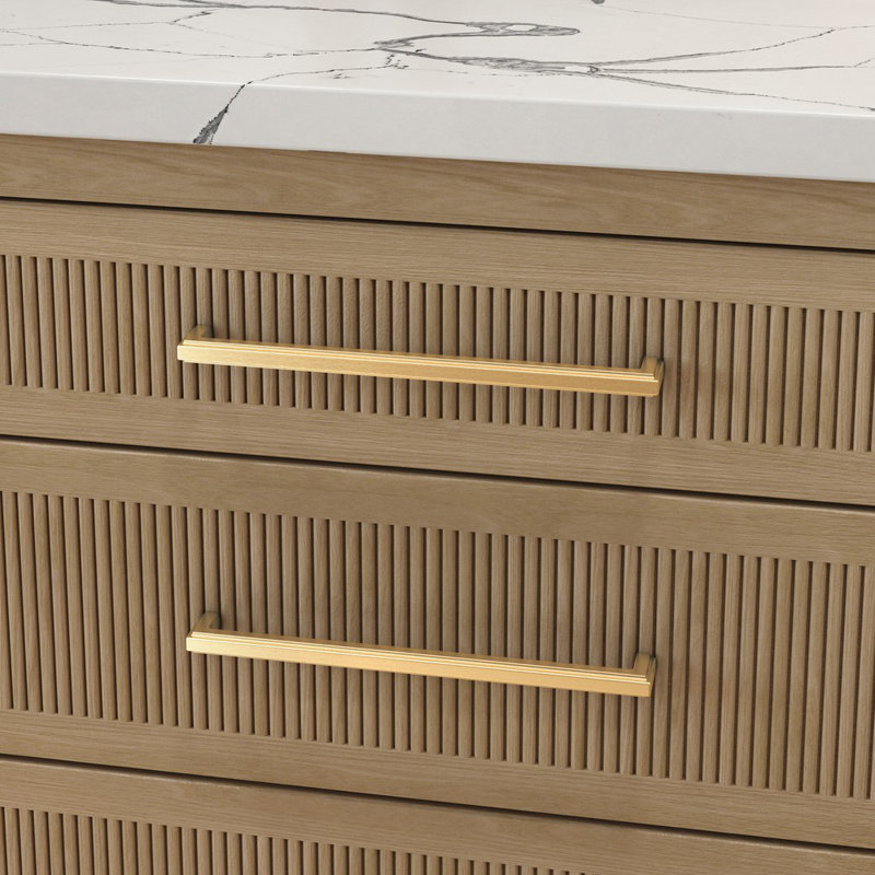 4428 Raised Pull, Satin Brass