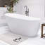 Baignoire de trempage autoportante en acrylique 60 po avec bonde escamotable et trop-plein intégrée 60 po-133897336