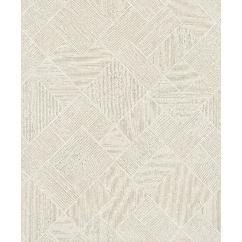 Papier peint Marqueterie beige, Beige