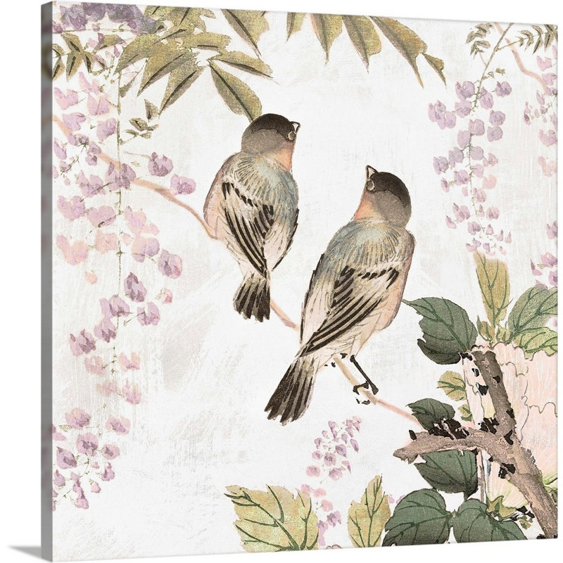 Reproduction d’art sur toile « Woodland Birds II » par Isabelle Z, Toile tendue, H 30 po x l 30 po x P 1,25 po