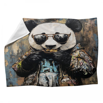 Jeté en molleton Panda