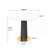 Modern Round Negotiation Table - 85Cm White Sintered Stone Top, Black Wooden Legs With Golden Metal Base-647660314