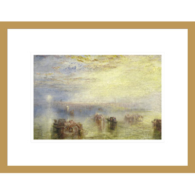 «Approche de Venise» par Joseph Mallord William Turner, impression giclée sur cadre