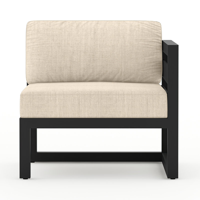 Avion 6 Piece Sectional Set - Black, Black, Canvas Flax Sunbrella® Canvas