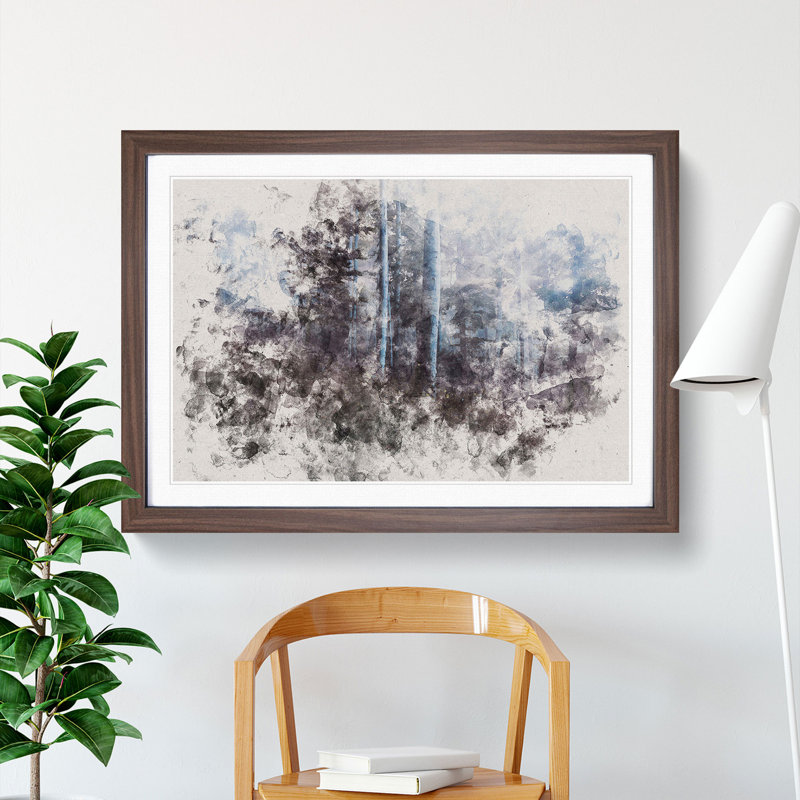 Forest View Vol.1 - Picture Frame Painting, Walnut, 48cm H x 65cm W x 2cm D