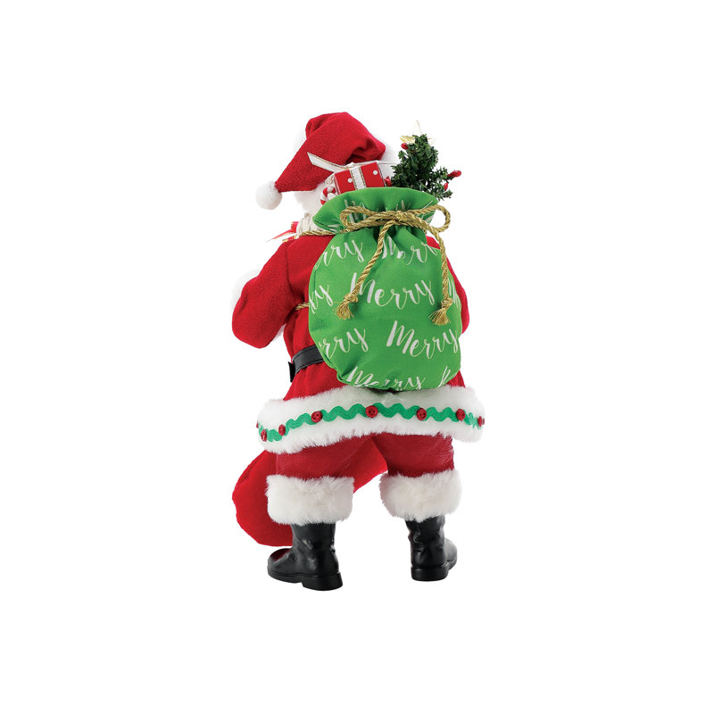 Christmas Traditions The Big Stocking Santa 10.5in