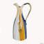 Pichet/vase en céramique de 14,5 x 12,5 x 31,5 cm avec finition abstraite multicolore