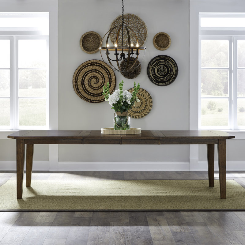 Hendry 6 Piece Rectangular Dining Table Set w/ Two 18" Leaves