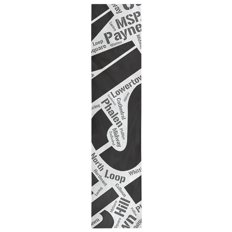 Chemin de table, 72 po x 16 po, Noir, Minneapolis–Saint Paul
