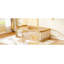 Structure de lit simple en bois avec clôture-69700557