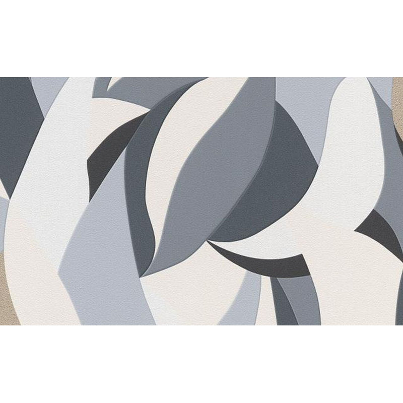 Papier peint texturé, Noir / gris / beige