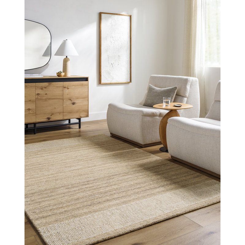 Vivir x Livabliss Ira Khaki Hand Tufted Area Rug, Rectangle 5'7" x 6'