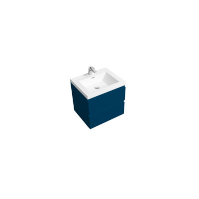 Meuble-lavabo simple 23,6 po avec plateau en acrylique Kuriakos