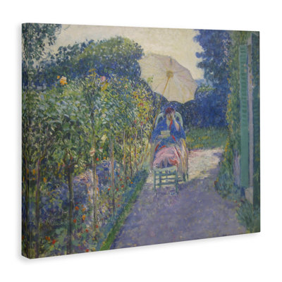 Art mural classique, "Femme dans le jardin" par one1000paintings