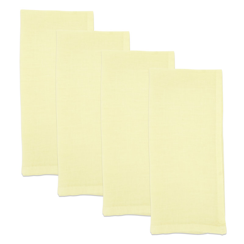 Serviette de table Caliban Crisp And Classic (ensemble de 4) 20S, Jaune