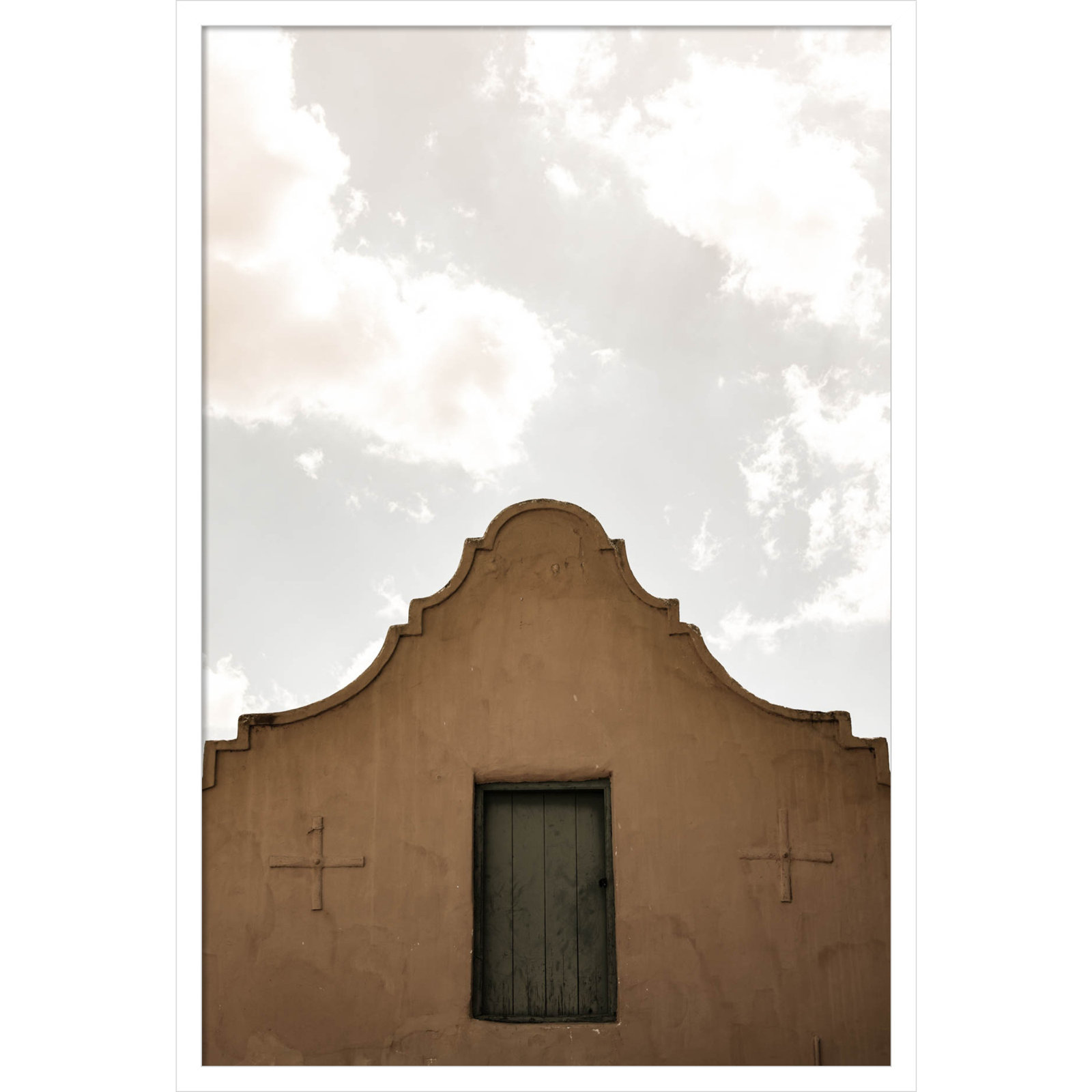 Norfork "Settlers Shelter" Print, White, 33" H x 23" W