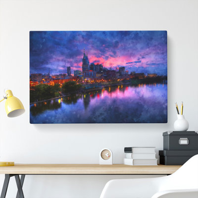 Nashville Tennessee Skyline - Wrapped Canvas