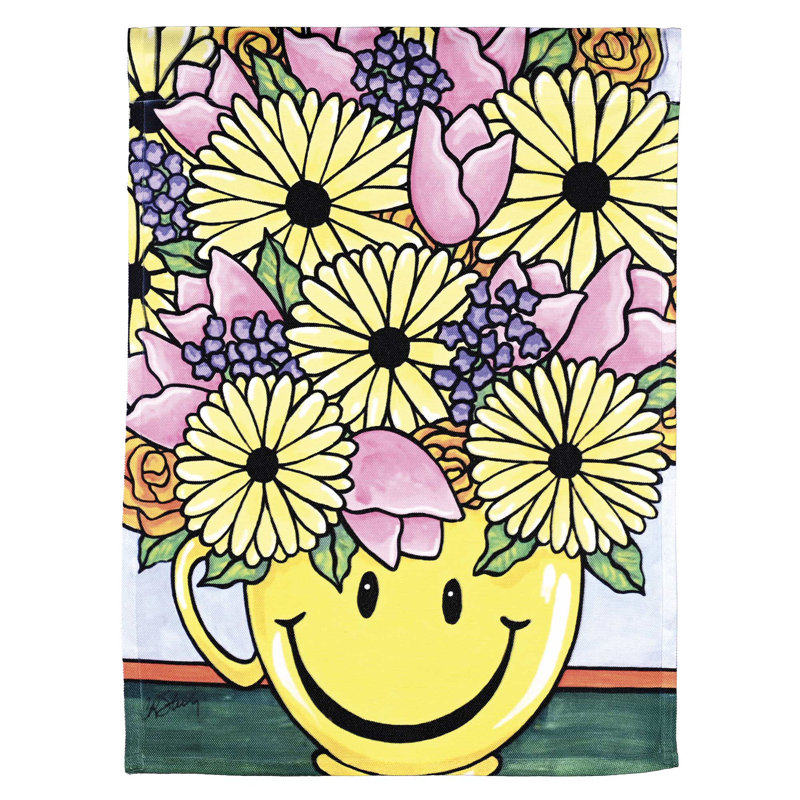 Drapeau floral livraison de sourires 13 x 18