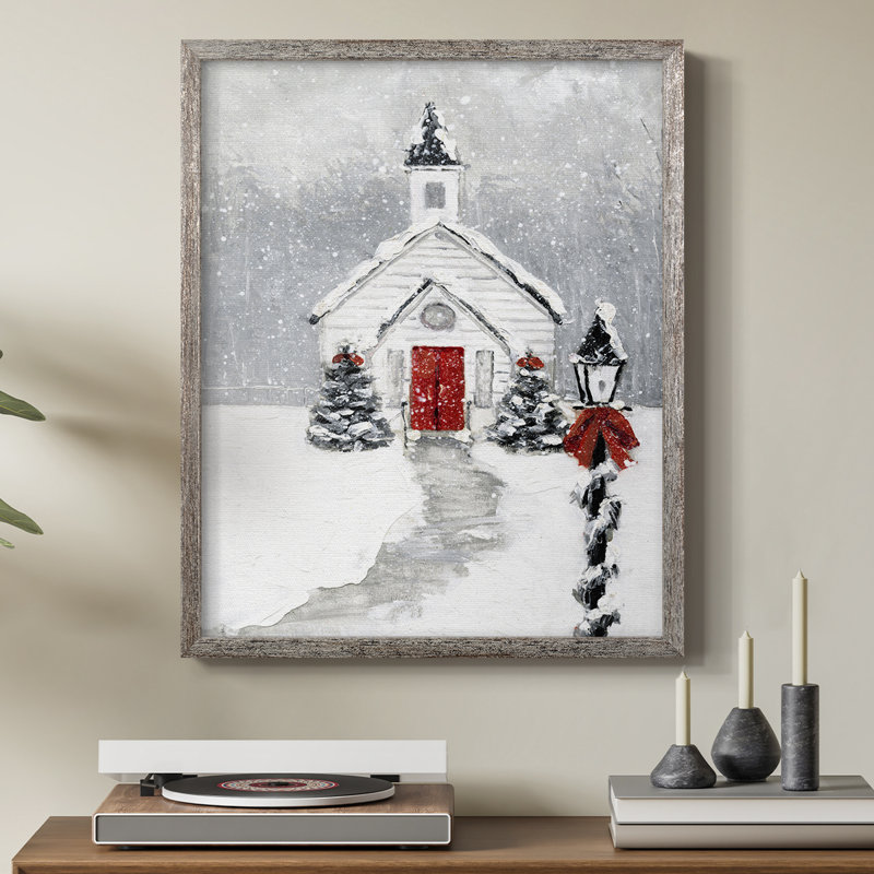 «Soft Silent Night», reproduction encadrée - bois massif, H 11 po x l 9 po