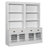 83.4"Tall Bookshelf Suite With LED Lighting,  Bookcases With Glass Doors And Drawers,2-Piece Set Storage Bookcase Suite With Open Shelves