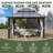 10ft W x 12ft D Aluminum Patio Polycarbonate Double Roof Gazebo-122177723