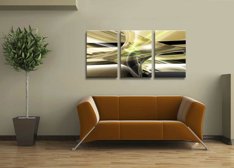 « renaissance triptyque »-impression sur toile tendue, reproduction d’art, H 30 po x L 63 po