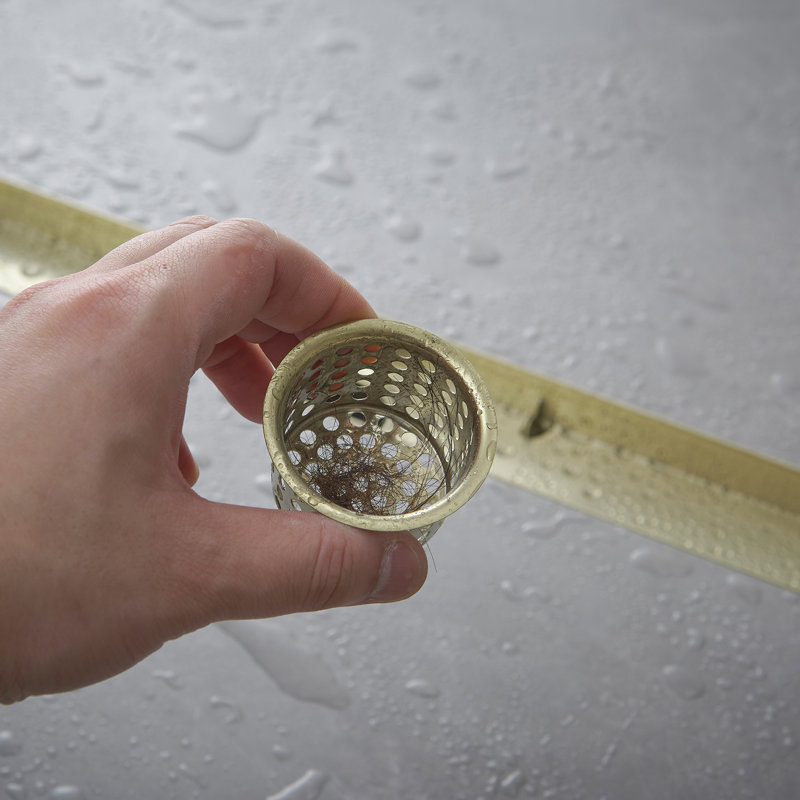 1 24'' W Linear Grid, Brushed Gold