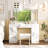 47"W Vanity Set With LED Mirror & Power Outlets, 9 Drawers With Diamond Handles-2003606828