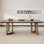 Brown Rectangular Solid Wood Dining Table