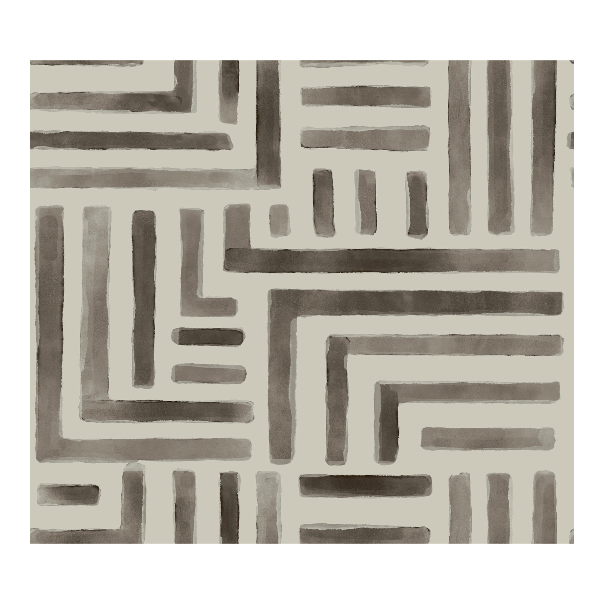 Unpasted Abstract Wallpaper, Brown