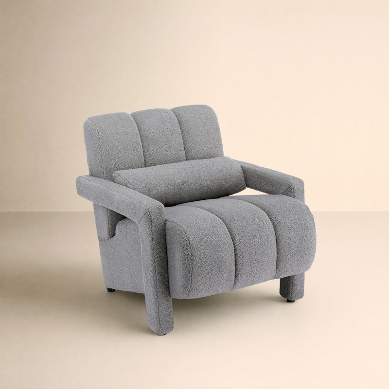 Jakeim 28‘’ Upholstered Accent Chair with Arm, Gray