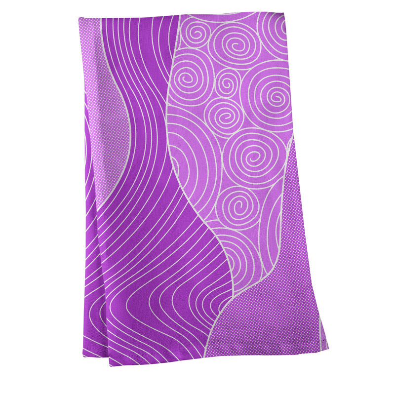 Tea Towel Kitchen Towel, Cotton Twill, Purple/Pink