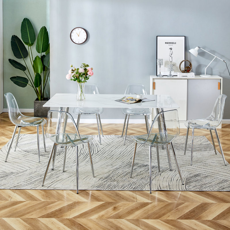 Ensemble de salle à manger rectangulaire pour restaurant L 63 po x l 35,4 po Kabod