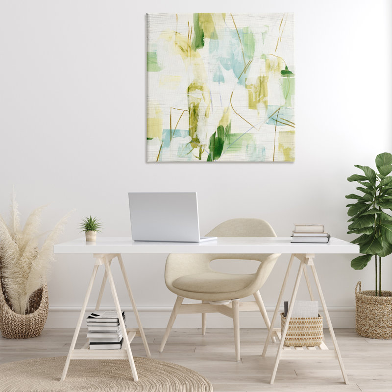 Expressive Muted Abstraction Floater Canvas Wall Art by June Erica Vess, 36" H x 36" W x 1.5" D