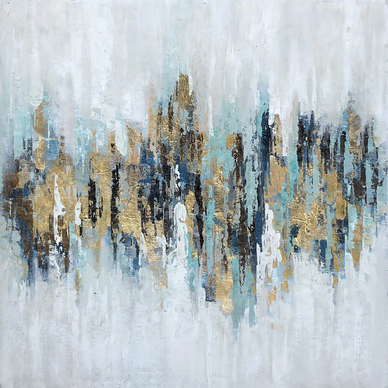 Art moderne moderne - peinture sur toile tendue, H 20 po x l 20 po x p 2 po