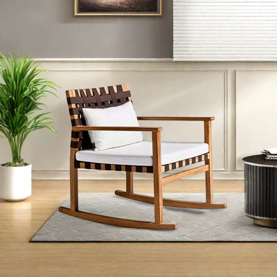 Premium durable and comfortable teak rocking chair Solid Wood Rocking Chair