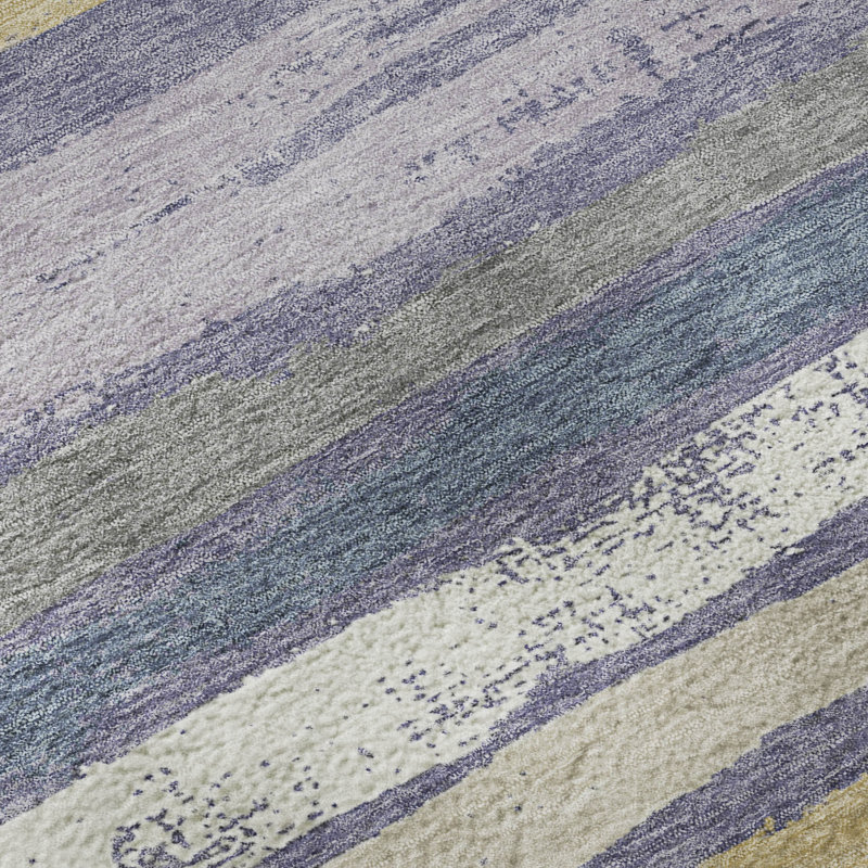 Premium Machine Washable Jahnke AMF1019 Stripes Rug, Rectangle 8' x 10'