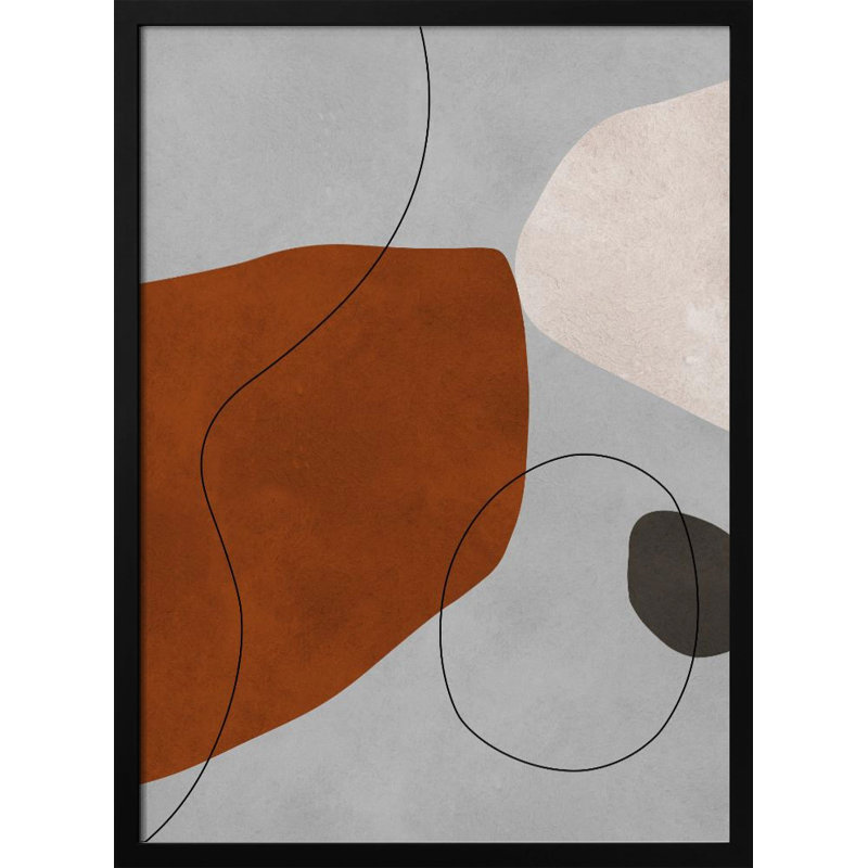 «Expressive conceptual», art mural texturé encadré, Noir, noir, noir, noir, H 14 po x l 10 po
