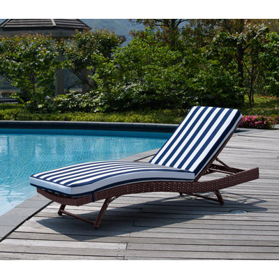 chaise méridienne inclinable avec coussin Prudence